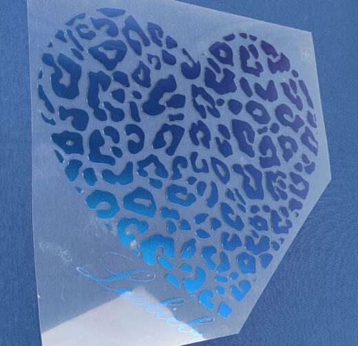 Bügelbild - Leoherz "Leoliebe" (ca. 23 x 22cm) - Folienauswahl