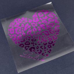 Bügelbild - Leoherz "Leoliebe" (ca. 23 x 22cm) - Folienauswahl – Bild 25