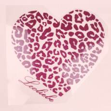 Bügelbild - Leoherz "Leoliebe" - Siser Glitter (ca. 23 x 22cm) - Farbauswahl