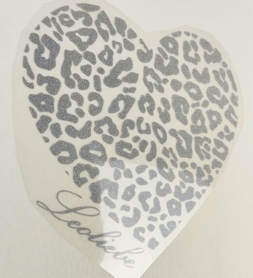 Bügelbild - Leoherz "Leoliebe" (ca. 23 x 22cm) - Folienauswahl