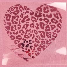 Bügelbild - Leoherz "Leoliebe" - metallisch (ca. 23 x 22cm) - Farbauswahl