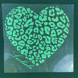 Bügelbild - Leoherz "Leoliebe" (ca. 23 x 22cm) - Folienauswahl – Bild 79