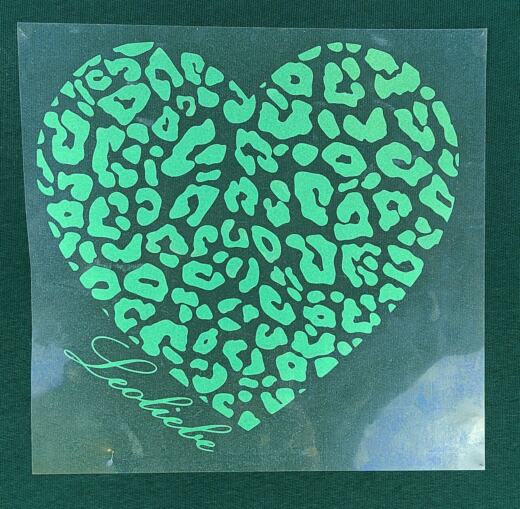 Bügelbild - Leoherz "Leoliebe" (ca. 23 x 22cm) - Folienauswahl