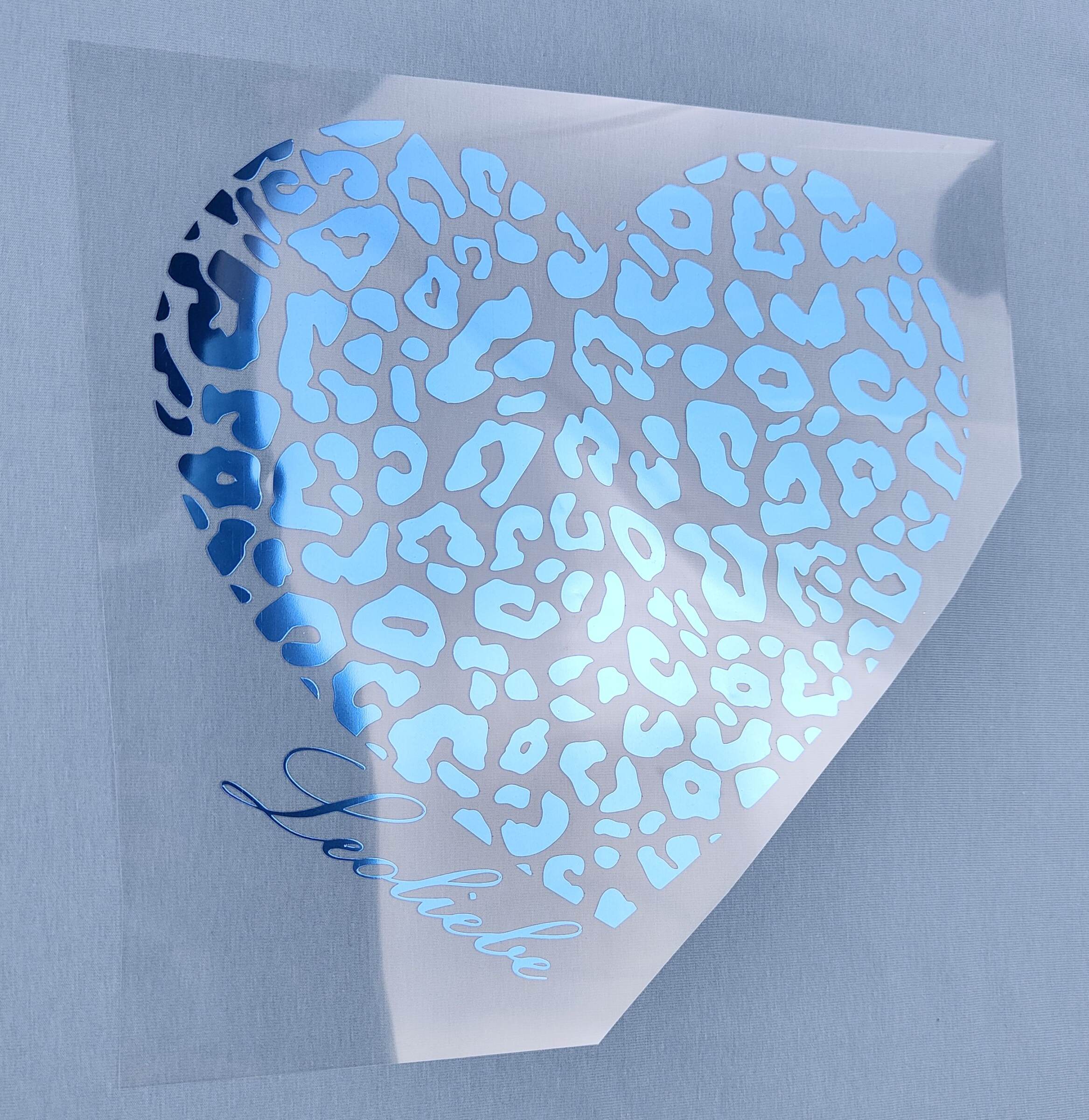 Leoliebe Herz metallisch blue Leoliebe Herz metallisch blue