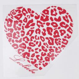 Bügelbild - Leoherz "Leoliebe" (ca. 23 x 22cm) - Folienauswahl – Bild 82