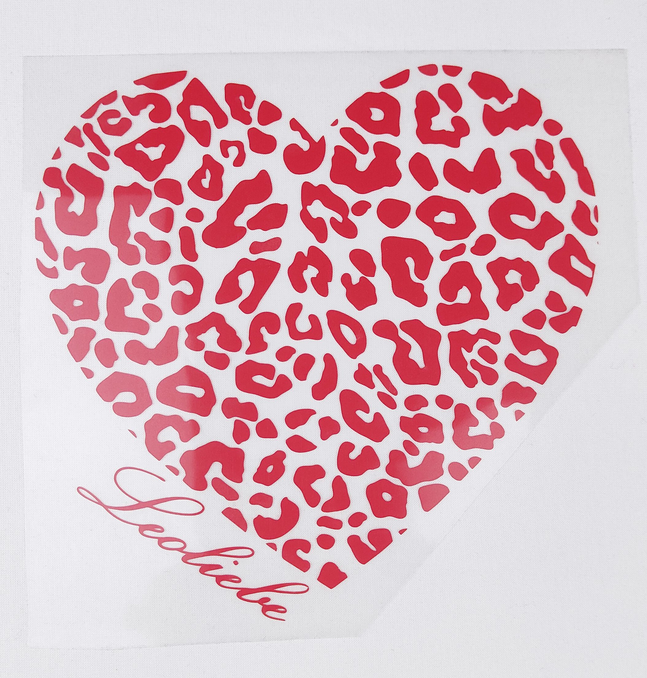 Leoliebe Herz rot thermorelfex