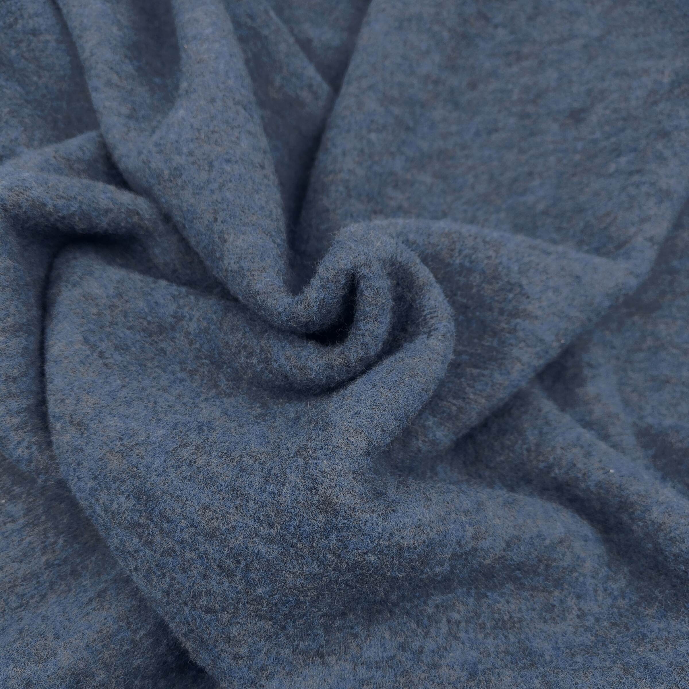 Merinofleece jeansblau meliert Merinofleece jeansblau meliert