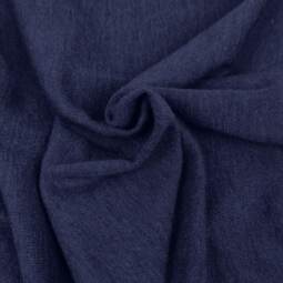 Wolle/Seide Biojersey uni - Marine (schmale Breite)