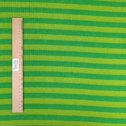 Wolle/Seide Biojersey - Streifen frühlingsgrün/grün – Bild 3
