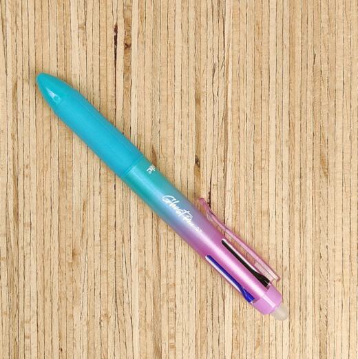 Radierbarer Gelstift Multicolor mit Druckmechanismus - McNeill Ghost Pen - türkis/lila 4