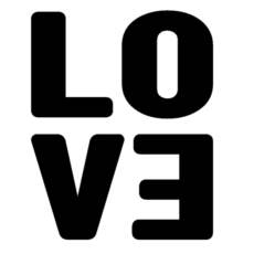 Bügelbild - LOVE (ca. 6 x 5cm) - Folienauswahl