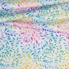 PUL Stoff bedruckt - Tigerlilly EP - Rainbow Leaves
