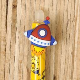 Radierbarer Stift - Colorino School - Rakete (Stift gelb)