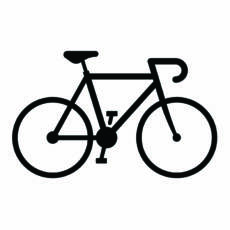 Deine passende Farbe - Bügelbild - Rennrad (ca. 22 x 13,5cm)