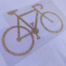 Bügelbild - Rennrad (ca. 22 x 13,5cm) - Folienauswahl – Bild 6