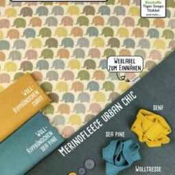 Bio Wolljersey (Interlock) – Retro Elefanten – Bild 4