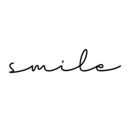 Bügelbild - "smile" klein (ca. 19 x 4cm) - Folienauswahl