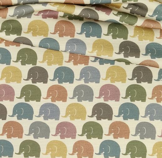 Bio Wolljersey (Interlock) – Retro Elefanten