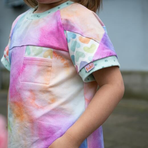 50cm Reststück: Biojersey - Tigerlilly EP - Aquarelli Pastelli