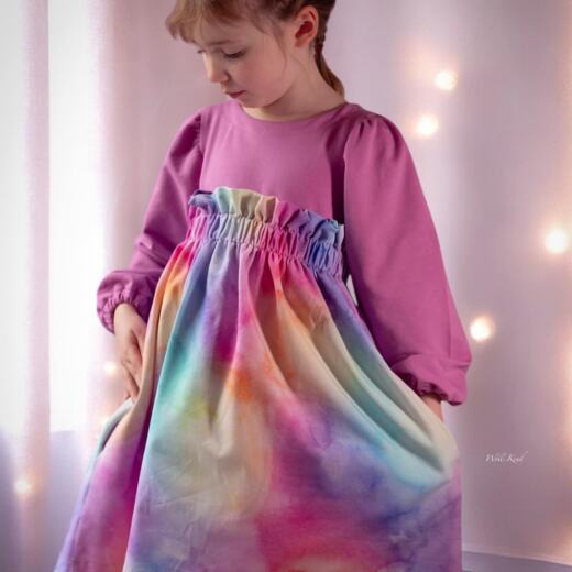 50cm Reststück: Biojersey - Tigerlilly EP - Aquarelli Pastelli