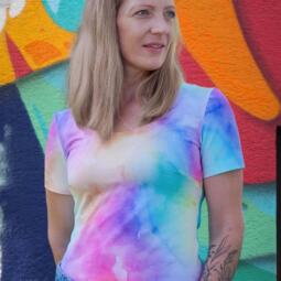 50cm Reststück: Biojersey - Tigerlilly EP - Aquarelli Pastelli – Bild 16