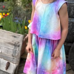 50cm Reststück: Biojersey - Tigerlilly EP - Aquarelli Pastelli – Bild 10