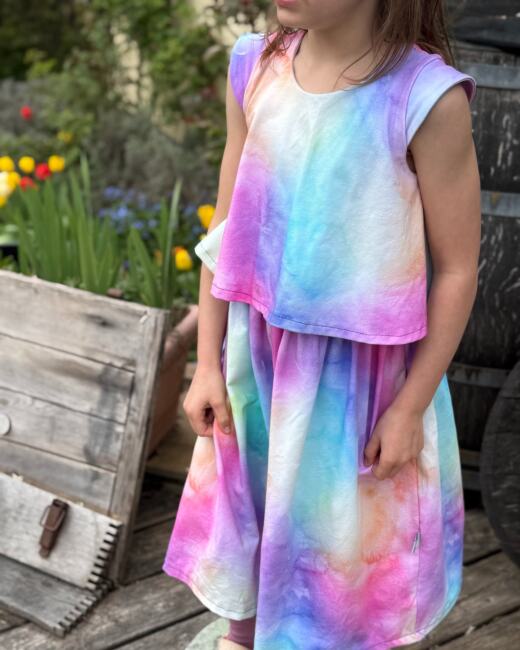50cm Reststück: Biojersey - Tigerlilly EP - Aquarelli Pastelli