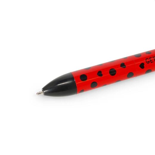 Legami - Zweifarbiger Kugelschreiber Click&Clack - Ladybug (Marienkäfer)