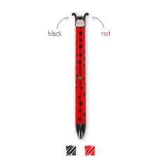 Legami - Zweifarbiger Kugelschreiber Click&Clack - Ladybug (Marienkäfer)