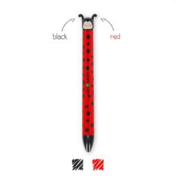 Legami - Zweifarbiger Kugelschreiber Click&Clack - Ladybug (Marienkäfer)