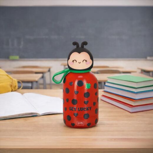 Legami Thermosflasche für Kinder - Hot&Cold BFF - Ladybug (Marienkäfer)
