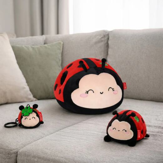 Legami - Plüschiger Schlüsselanhänger Tiny Super Soft! - Ladybug (Marienkäfer)