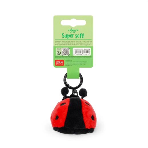 Legami - Plüschiger Schlüsselanhänger Tiny Super Soft! - Ladybug (Marienkäfer)