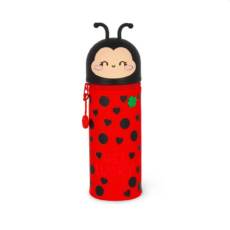 Legami 2-in-1-Federmäppchen aus Silikon - Kawaii - Ladybug (Marienkäfer)