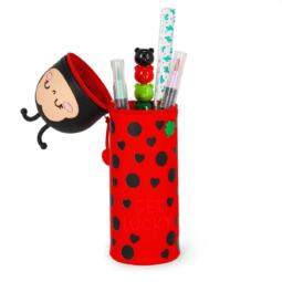 Legami 2-in-1-Federmäppchen aus Silikon - Kawaii - Ladybug (Marienkäfer) – Bild 4