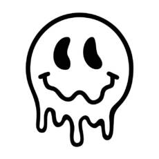 Bügelbild - Meltdown Smiley - Deine passende Farbe