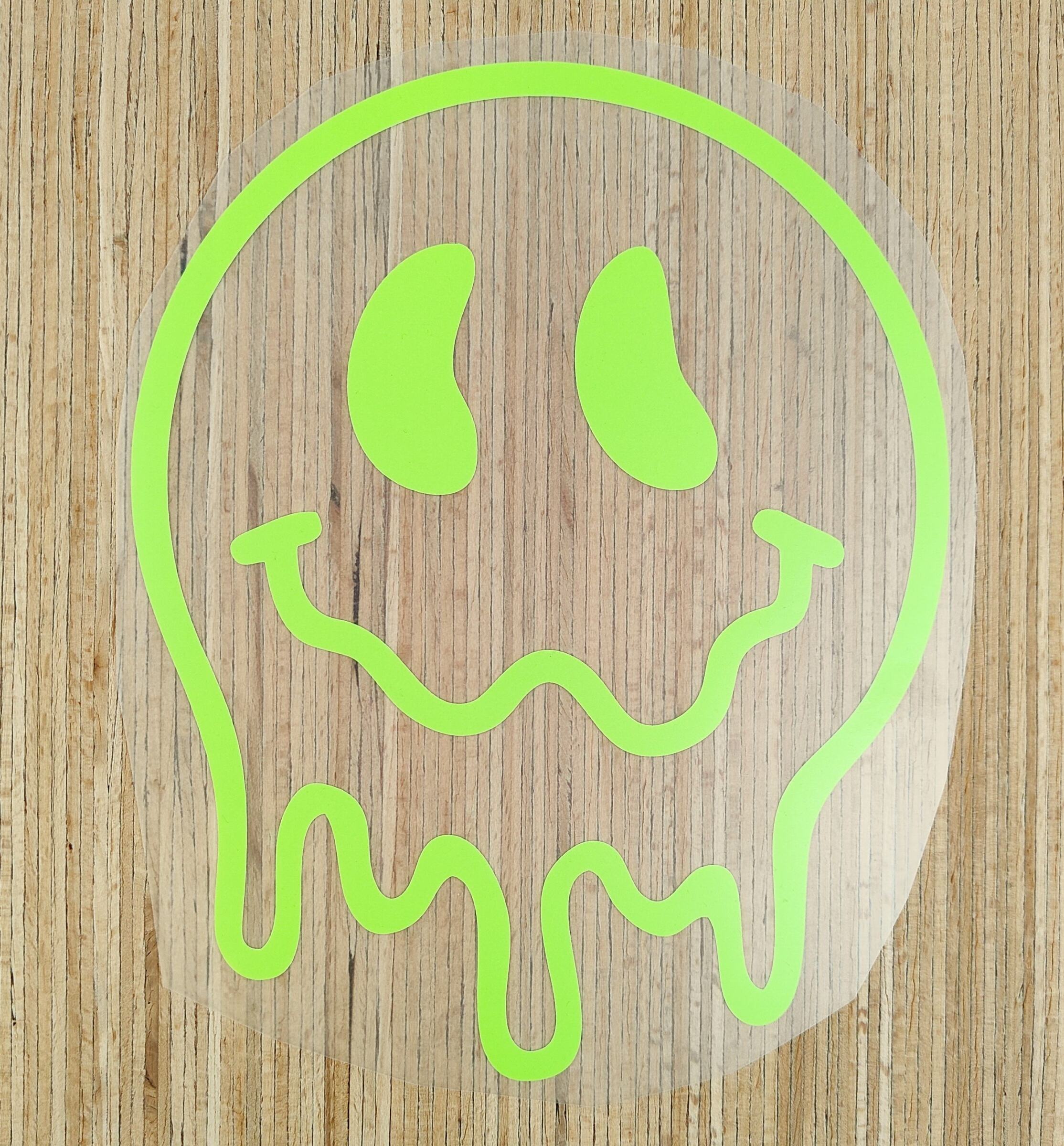 Meltdown Smiley reflektierend neongrün
