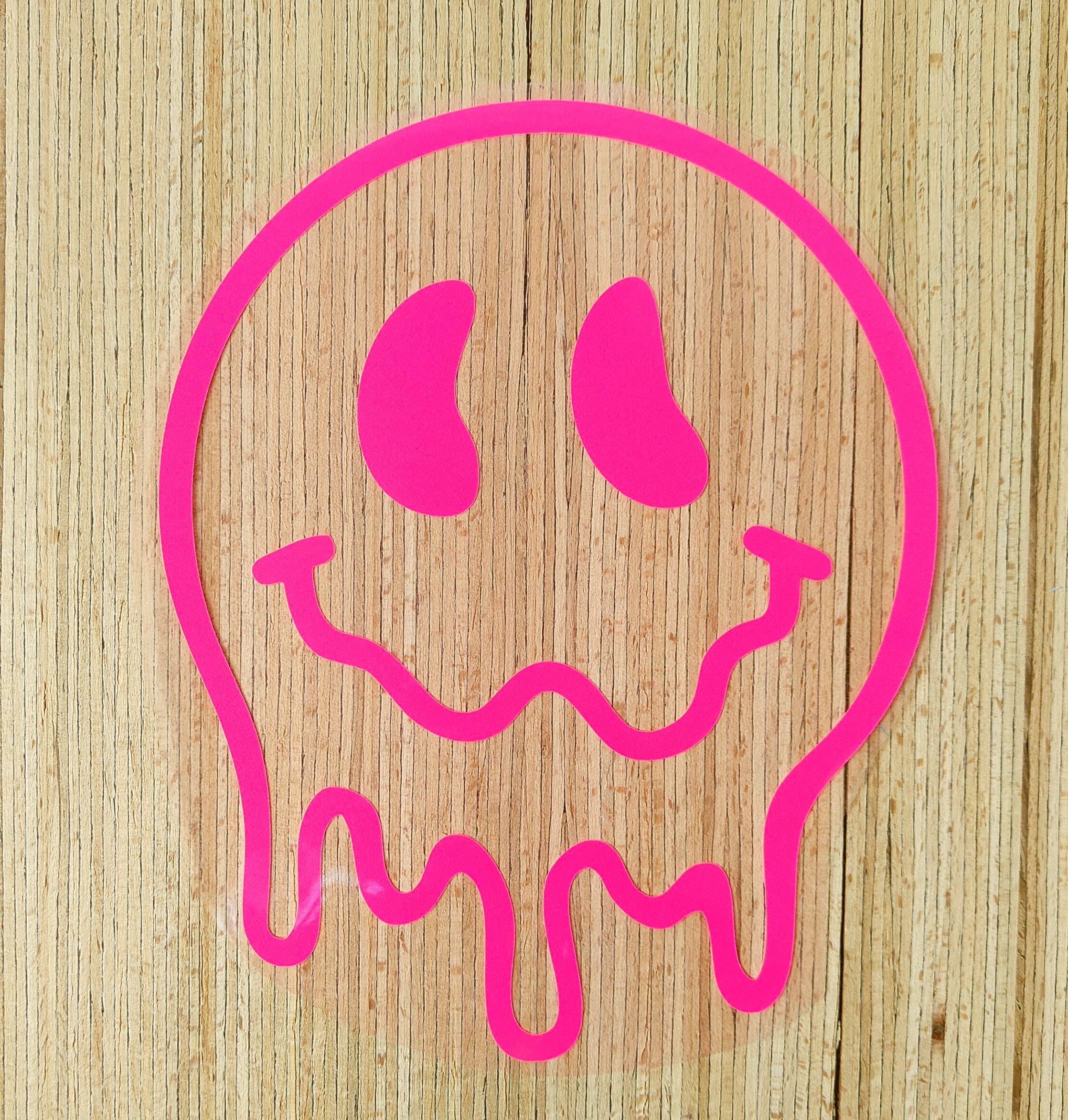 Meltdown Smiley reflektierend neonpink