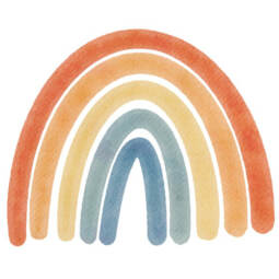 Nachleuchtendes DTF Bügelbild O15 - Tigerlilly EP - Regenbogen klein (ca. 6,5 x 5cm)