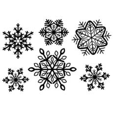 Bügelbild - Schneeflocken (ca. 16 x 25cm) - Deine passende Farbe