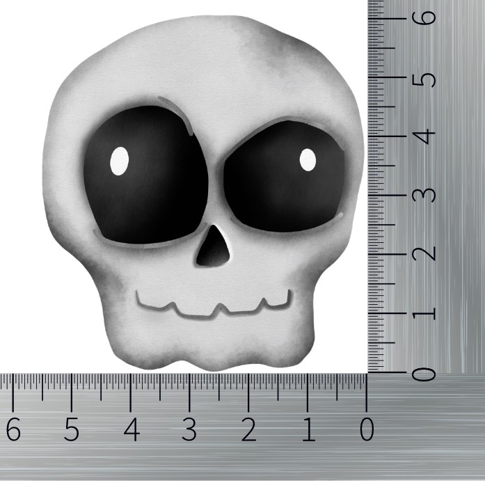 Toten Kopf Nachtleuchtend Lineal