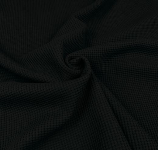 Bio Waffeljersey - Emma - schwarz 001