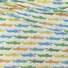 Wolle/Lyocell Biojersey - Krokodile