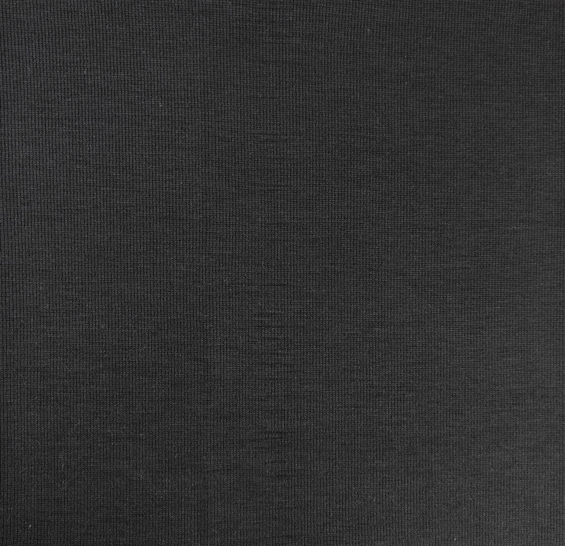 Woll-Rippbündchen schwarz