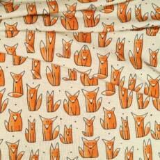 Wolle/Lyocell Biojersey - Füchse
