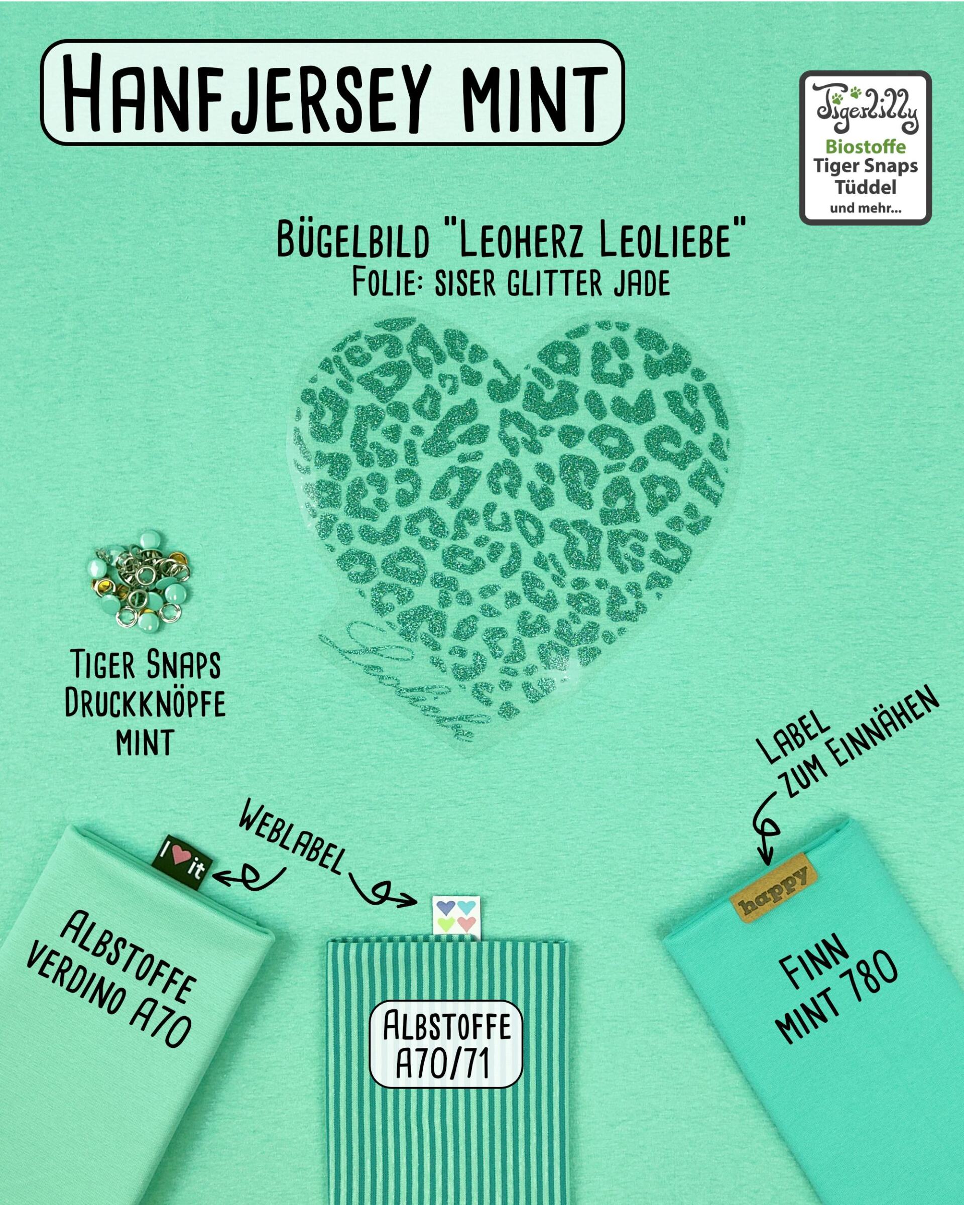 Hanfjersey mint mit Leoherz_Feli Hanfjersey mint mit Leoherz_Feli