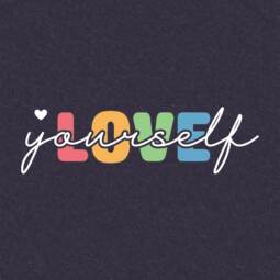 DTF Bügelbild H3 - Tigerlilly EP - LOVE yourself (ca. 5,5 x 19,cm)
