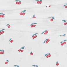 Bio Double Gauze (Musselin) -  Kirschen