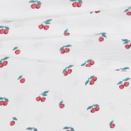 Bio Double Gauze (Musselin) -  Kirschen