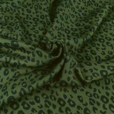 Bio Kuscheljacquard - Stoffonkel/Tigerlilly - Leo waldgrün